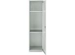 Schäfer Shop Genius Mehrzweckschrank FS, modular, abschließbar, ohne Mittelwand, 2 Fachböden, B 545 x T 520 x H 1950 mm, Stahl, lichtgrau