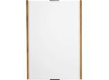 moedel Wandschild LMH, DIN A3, Hochformat, Holzrahmen mit Kappen, Klebe- oder Schraubmontage, B 309 x H 420 mm, silber/Eiche