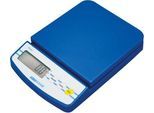 Kompaktwaage Adam DCT 601, Präzisionswaage Wägebereich 01 g-0,6 kg, LC-Display, Netzanschluss/Batterie, B 147 x T 208 x H 150 mm, Kunststoff, weiß-blau