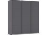Kleiderschrank OTTO HOME "Mehrzweckschrank Aktenschrank Möbel Mietswohnung Schlafzimmer AVOLA", grau (graumetallic, leisten graumetallic), B:203cm H:210cm T:62cm, Holzwerkstoff, Schränke, Kleiderschrank, mit eleganten Zierleisten in Chrom, Schwarz oder Weiß MADE IN GERMANY