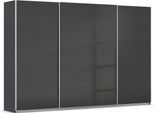 Schwebetürenschrank OTTO HOME "Kleiderschrank Schrank Garderobe AGORDO mit Dekor- oder Hochglanzfront", grau (graumetallic, hochglanz effektgrau, griffleisten alufarbig), B:315cm H:210cm T:62cm, Holzwerkstoff, Schränke, Schwebetürenschrank, in 4 Breiten und 2 Höhen MADE IN GERMANY