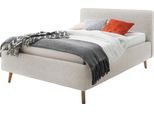 Polsterbett MEISE.MÖBEL "Mattis", beige, B:141cm H:105cm L:218cm, Betten, Polsterbett, Topseller, wahlweise mit Bettkasten