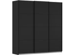Schwebetürenschrank OTTO HOME "Kleiderschrank Schrank Garderobe AGORDO mit Dekor- oder Hochglanzfront", schwarz (schwarz, griffleisten schwarz), B:203cm H:210cm T:62cm, Holzwerkstoff, Schränke, Schwebetürenschrank, in 4 Breiten und 2 Höhen MADE IN GERMANY