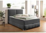 Boxbett OTTO HOME "Wehma ohne Kopfteil inkl. Bettkasten, auch in Überlänge erhältlich", grau (anthrazit), Komplettbetten, Struktur, Liegefläche B/L: 140cm x 220cm, H2 + H2, Bonnell-Federkernmatratze, Boxbett, in H2, H3 & H4 wählbar, inklusive Topper, B:144cm L:224cm