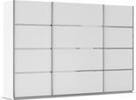 Kleiderschrank OTTO HOME "Mehrzweckschrank Aktenschrank Möbel Mietswohnung Schlafzimmer AVOLA", weiß (alpinweiß, leisten chrom), B:315cm H:210cm T:62cm, Holzwerkstoff, Schränke, Kleiderschrank, mit eleganten Zierleisten in Chrom, Schwarz oder Weiß MADE IN GERMANY