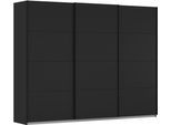 Schwebetürenschrank OTTO HOME "Kleiderschrank Schrank Garderobe AGORDO mit Dekor- oder Hochglanzfront", schwarz (schwarz, griffleisten schwarz), B:271cm H:210cm T:62cm, Holzwerkstoff, Schränke, Schwebetürenschrank, in 4 Breiten und 2 Höhen MADE IN GERMANY