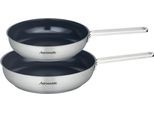 Pfannen-Set HANSEATIC "hanseatic", silber, Ø:28cm, Pfannen, Pfannen-Set, Antihaft-Versiegelung, beschichtet, Induktion