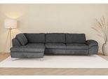 Ecksofa DIE PLANBAR "Ottomane MP-IN14007 L-Form, Breite 306 cm", famosa anthrazit, B:306cm H:84cm T:197cm, 100% Polyester, Sofas, Ecksofa, wahlweise mit Bettfunktion und verstellbaren Kopfstützen