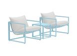 Gartenlounge-Set VENTURE HOME "Messina, großzügiges Outdoor-Set für hohen Sitzkomfort", hellblau, beige, hellblau, B:75cm H:61cm T:75cm, Sitzmöbel-Sets, Gartenlounge-Set, Loungemöbel mit Stoffbezug, angenehm, weich