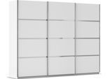 Kleiderschrank OTTO HOME "Mehrzweckschrank Aktenschrank Möbel Mietswohnung Schlafzimmer AVOLA", weiß (alpinweiß, leisten chrom), B:271cm H:229cm T:62cm, Holzwerkstoff, Schränke, Kleiderschrank, mit eleganten Zierleisten in Chrom, Schwarz oder Weiß MADE IN GERMANY