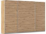 Schwebetürenschrank OTTO HOME "Kleiderschrank Schrank Garderobe AGORDO mit Dekor- oder Hochglanzfront", braun (eiche artisan, griffleisten alufarbig), B:315cm H:210cm T:62cm, Holzwerkstoff, Schränke, Schwebetürenschrank, in 4 Breiten und 2 Höhen MADE IN GERMANY