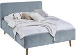 Polsterbett MEISE.MÖBEL "Mattis", hellblau, B:141cm H:105cm L:218cm, Betten, Polsterbett, Topseller, wahlweise mit Bettkasten