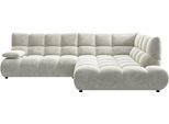 Ecksofa HOME AFFAIRE "Cozy Bubble, mit klappbarer Armlehne, Breite 289 cm", beige (nature), B:289cm H:85cm T:215cm, 100% Polyester, Sofas, Ecksofa, mit eleganter Steppung, Rundumbezug & weicher Polsterung