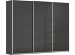 Schwebetürenschrank OTTO HOME "Kleiderschrank Schrank Garderobe AGORDO mit Dekor- oder Hochglanzfront", grau (graumetallic, hochglanz effektgrau, griffleisten alufarbig), B:271cm H:210cm T:62cm, Holzwerkstoff, Schränke, Schwebetürenschrank, in 4 Breiten und 2 Höhen MADE IN GERMANY