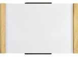 moedel Türschild LMH, DIN A6, Holz- und Aluminiumrahmen, individuell beschriftbar, Polyester-Abdeckung, Klebemontage, B 160 x H 103 mm, Ahorn