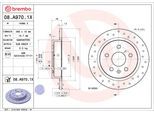 BREMBO Bremsscheibe 08a9701x Gelocht 292mm 12mm für Opel BUICK CHEVROLET (SGM) Vaughall