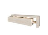 Livetastic Lowboard Beliz TV-Schrank, Beige, Holzwerkstoff, Steinoptik, warmweiß, 192x53x37 cm, Beleuchtung, Wohnzimmer, Wohnwände, Lowboards