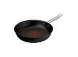 Bratpfanne TEFAL "Experience Unbreakable", schwarz, B:29,8cm H:7,9cm L:47,9cm Ø:28cm, Pfannen, Bratpfanne, FusionCore Antihaftversiegelung, Induktion, Temperaturanzeiger