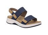 Sandale JOSEF SEIBEL "Estelle 04, ocean-kombi", Damen, Gr. 37, blau (ocean, kombi), Obermaterial: 100% Rindsleder Leather cow., Schuhe Sandale