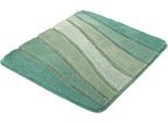 Badematte KLEINE WOLKE "Ocean, Badvorleger, Badezimmer Teppich", grün (maledivia), H:21mm, Kunstfaser, Badematten, Badematte, Badteppich, Wellen Design, mit Farbverlauf, Hoch-Tief Effekt, waschbar
