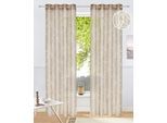 Gardine OTTO HOME "Anna" Gr. 2, beige (taupe), B:140cm H:175cm, Ausbrenner, Polyester, Viskose, Gardinen, Gardine, Bestseller, Äste-Motiv, Viskose, Polyester