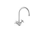 Herzbach Anais Küchenarmatur 32471000101 chrom, Zweigriff-Armatur, Ausladung 18 cm