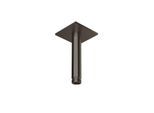 Herzbach Design iX PVD Deckenarm 21.964810.2.40 Black Steel, für Regenbrause, 100mm, mit Rosette 70x70mm