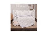 Lorelli Babybettwäsche-Set 5-tlg. Decke 140 x 95 cm Kissen 43 x 35 cm Nestchen grau gemustert