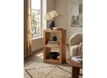 Regal Massivholz 2 Böden Landhausstil MUMBAI, Akazie 50x35x88 cm