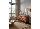 Sideboard – Mango Massivholz/Metall, 145x81x45 cm, 2 Türen, mit Schubladen