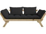 Schlafsofa KARUP DESIGN "Bebop, inkl. Futonmatratze – vielseitig klappbar, Breite: 180/200 cm", grau, natur, Sofas, Schlafsofa, inkl. Futonmatratze