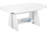 Couchtisch HELA "Fabian", weiß, B:108cm H:53cm T:68cm, Tische, Couchtisch, mit Funktion, ausziehbar und höhenverstellbar
