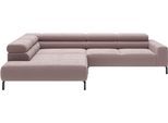 Ecksofa HOME AFFAIRE "Antonelli, L-Form, inkl. Kopfteilverstellung, Breite 312 cm, bequem", rosa (altrosa), B:312cm H:71cm T:219cm, 95% Polyester, 5% Nylon, Sofas, Ecksofa, wahlweise elektrische Sitztiefenverstellung