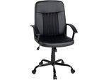 Drehstuhl DUO COLLECTION "Joos", schwarz (schwarz, schwarz, schwarz), H:109cm T:63cm, 75% Polyurethane, 25% Polyester, Stühle, Drehstuhl