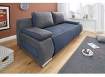 Schlafsofa COLLECTION AB "Moritz B: 200 cm, Liegefl. 142x200 cm", blau (anthrazit, blau), B:200cm H:85cm T:98cm, Kunstleder SOFTLUX / Struktur ( 20% Acryl; 80% Polyester);Microfaser PRIMABELLE (100% Polyester);Microfaser PRIMABELLE (100% Polyester) / Struktur ( 20% Polyacryl; 80% Polyester), Sofas, Schlafsofa