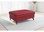 Polsterhocker SIT & MORE "Chelsea, B: 103 cm, Leder", rot (feuerrot), B:103cm H:45cm T:69cm, Hocker, Polsterhocker, mit praktischem Stauraum, besonders langlebig