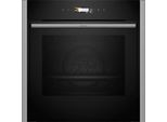 NEFF Einbaubackofen "B54CR21N0", Energieeffizienz: A+, grau (silberfarben), B:59,6cm H:59,5cm T:54,8cm, Backöfen, Voll versenkbare Slide & Hide Tür & Circo Therm auf 3 Ebenen, Einbaubackofen