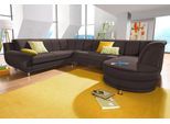 Wohnlandschaft TRENDMANUFAKTUR "Rondo, wahlweine mit Federkern, Breite 320cm, U-Form", braun, B:320cm H:85cm T:94cm, Softlux-Kunstleder;Primabelle-Microfaser;NaturLeder (handschuhweiches Rindsleder in Sitz und Rücken mit SOFTLUX-Kunstleder als Korpus-Bezug);Struktur (23% Polyacryl, 77% Polyester), Sofas, Wohnlandschaft, inkl.Federkern, ohne Bettfunktion
