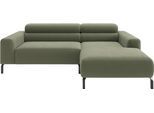 Ecksofa HOME AFFAIRE "Ecksofa, L-Form, incl. Kopfteilverstellung, Breite 223 cm", grün (oliv), B:223cm H:71cm T:183cm, 95% Polyester, 5% Nylon, Sofas, Ecksofa, wahlweise elektrische Sitztiefenverstellung