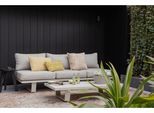 Gartensofa WOOOD "Bear Aluminiumgestell mit All Weather-Stoff, H 80 x B 210 x T 87 cm", sand, B:210cm H:80cm T:87cm, 100% Polyester, Sofas, Gartensofa, UV-beständig, Tragkraft 300 kg, Schmutz- und wasserabweisend