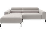 Ecksofa HOME AFFAIRE "Ecksofa, L-Form, incl. Kopfteilverstellung, Breite 223 cm", beige (weiß), B:223cm H:71cm T:183cm, 95% Polyester, 5% Nylon, Sofas, Ecksofa, wahlweise elektrische Sitztiefenverstellung