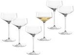 Champagnerglas LEONARDO "Champagnerschale PUCCINI, 350 ml, 6er-Set", transparent, H:17,9cm Ø:11cm, Kristallglas, Trinkgefäße, Champagnerglas, Spülmaschinenfest und langlebig