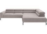 Ecksofa HOME AFFAIRE "Antonelli, L-Form, incl. Kopfteilverstellung, Breite 312 cm", beige (taupe), B:312cm H:71cm T:219cm, 100% Polyester, Sofas, Ecksofa, wahlweise elektrische Sitztiefenverstellung
