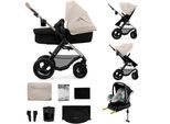 Kombi-Kinderwagen KINDERKRAFT "MOOV 2 4in1 AIR", Baby, grau, Stahl, Kinderwagen Kombi-Kinderwagen, mit Luftreifen