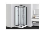 Möbelix , Schwarz , Glas , 90x203x90 cm , Badezimmer, Duschen, Duschkabinen