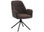 Livetastic , Braun, Schwarz, Dunkelbraun , Metall, Textil , 60x89x65 cm , Sitzfläche 180° drehbar ,