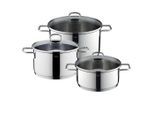 Silit , Edelstahlfarben , Metall , 20 cm,24 cm , rostfrei, SiliTherm®-Allherdboden ,