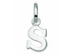 Namenskette ADELIA´S "Halskette - Namenskette mit Buchstabenanhänger S aus 925 Silber", silber, Halsketten, Damen, Silber 925 (Sterlingsilber), Schmuckset mit bis 45 cm stufenlos verstellbarer 925 Silber Halskette