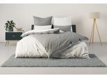 Wendebettwäsche OTTO HOME "Desner2 100% Microfaser, extra weich, allergikerfreundlich", grau (grau, silber), B/L: 155cm x 220cm, 1 Stk., 1 Stk., Microfaser, B/L: 80cm x 80cm, 2 Stk., Microfaser, Obermaterial: 100% Polyester, Bettwäsche, Wendebettwäsche, Premium Qualität, uni, schnell trocknend, pflegeleicht, ab 135x200 cm
