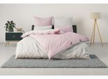 Wendebettwäsche OTTO HOME "Desner2 100% Microfaser, extra weich, allergikerfreundlich", rosa (rosa, silber), B/L: 240cm x 220cm, 1 Stk., 2 Stk., Microfaser, B/L: 80cm x 80cm & 80cm x 80cm, 3 Stk., Microfaser, Obermaterial: 100% Polyester, Bettwäsche, Wendebettwäsche, Premium Qualität, uni, schnell trocknend, pflegeleicht, ab 135x200 cm